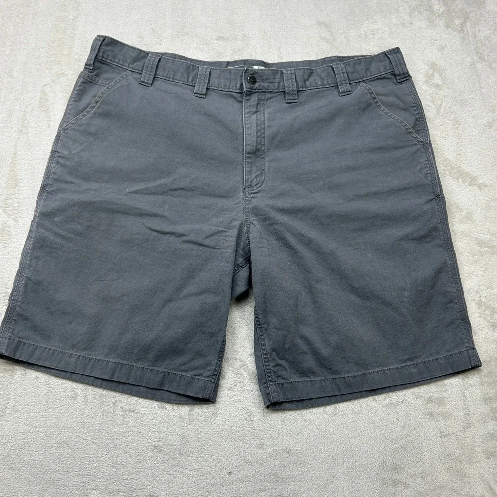 Carhartt Work Shorts Mens 44 Grey Rugged Flex Relaxed Fit Canvas 10